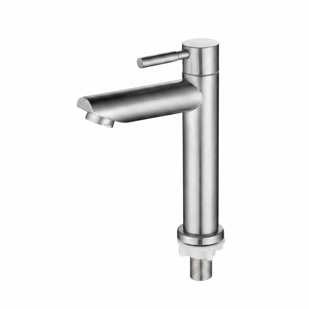 BADEZIMMERARMATUR, 18cm hoch, silber - Silberfarben, Metall (20/18/12cm) - Vallsero