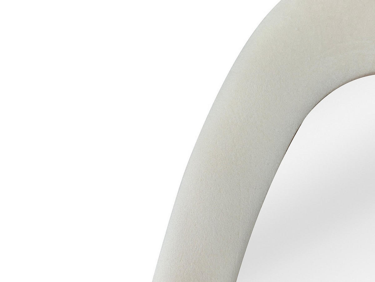 WANDSPIEGEL - 60 cm x 3 cm - samt - cremefarben Lavina - Creme, Textil (60/160/3cm) - Vente-Unique