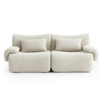 2-SITZER-SOFA Bouclé-Stoff Zimtbraun - Beige, Textil (194/73/95cm) - MILYsofa