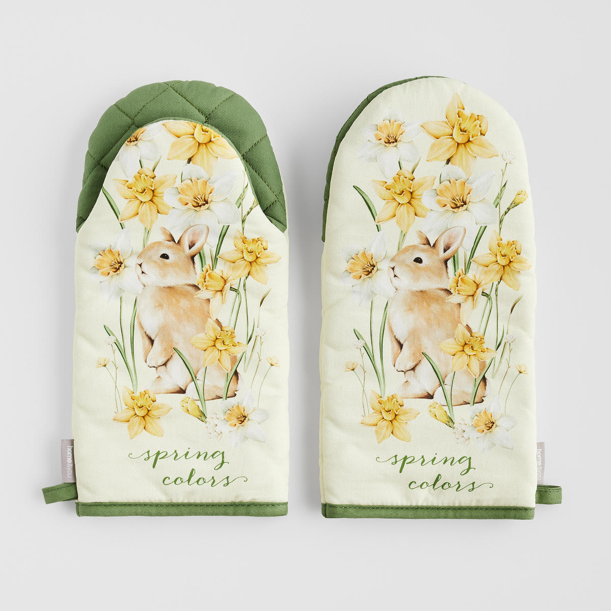 OFENHANDSCHUH 2er Set Daffelisbunny - Gelb, Textil (14/30cm) - home&you