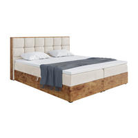 BOXBETT Lofty 1 - Creme/Schwarz, Holzwerkstoff/Textil (180/200cm) - Meblini