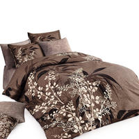 BETTWÄSCHE 5-teilig 200/200 cm AKASYA - Braun, Textil (200/200cm)