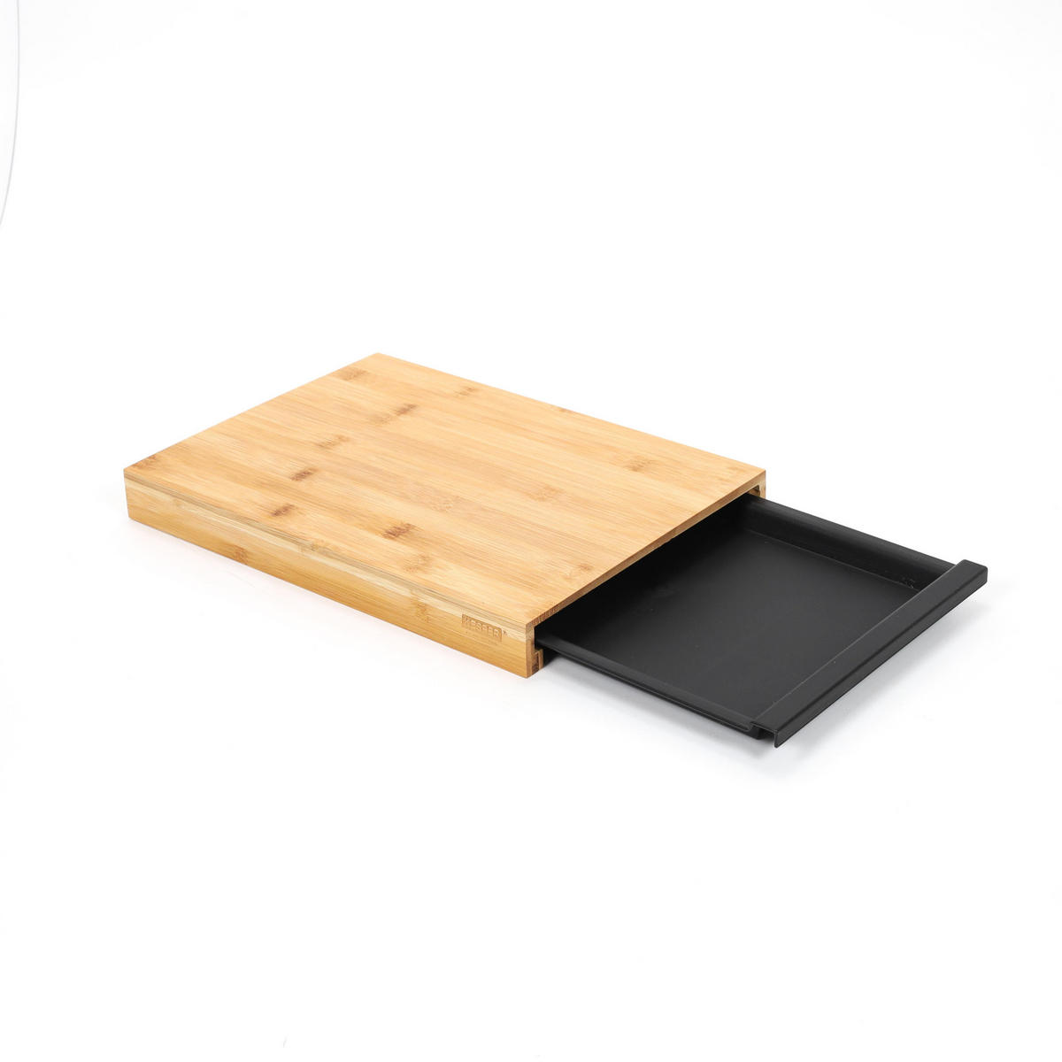 SCHNEIDEBRETT mit Auffangschale 34/24/3,5 cm - Braun, Naturmaterialien (24/34cm) - Kesper