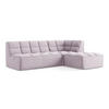 ECKSOFA Beidseitig Samt Stoff Violett - Lila/Flieder, Kunststoff/Textil (258/178cm) - Makamii