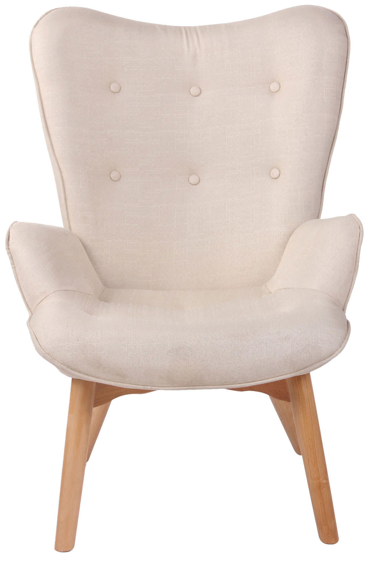 SESSEL Stoff creme - Creme, Holz/Textil (71/100/77cm) - CLP