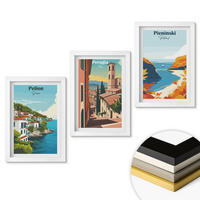 WANDBILDER 3er-Set - 20x30 cm Weißer Rahmen - Malerische Retro-Landschaften - Weiß, Kunststoff (20/30cm) - ArtPrintCave