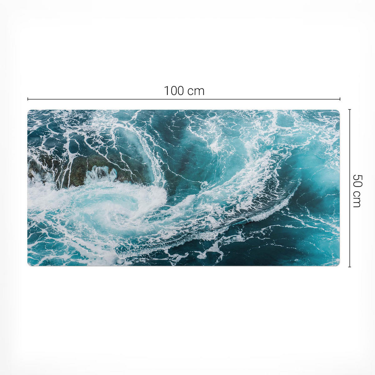 SCHREIBTISCHUNTERLAGE 100x50 cm Blau - Blau, Kunststoff (100/50/1.6cm) - Wallfluent