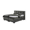 BOXSPRINGBETT 180x200 inkl. Elektrofunktion, Topper und Matratze - Anthrazit/Aubergine, Holz/Holzwerkstoff (180/200cm) - ed exciting design