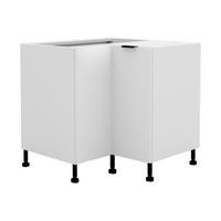 ECKUNTERSCHRANK – 86 cm – KU-DN90 – Lunara – Weiß Matt - Weiß, Holzwerkstoff (86/72/86cm) - hi-markt