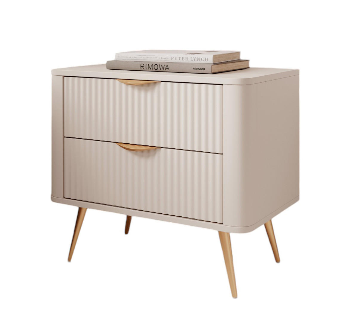 NACHTTISCH mit 2 Schubladen BELLO Beige - Beige, Holzwerkstoff (63/55/38cm) - Compleo24