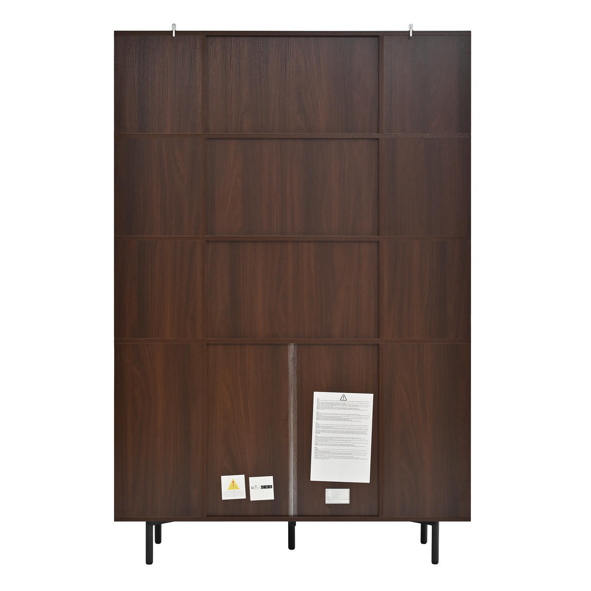 HOCHSCHRANK mit Rattanfront, 8 Türen, modern - Walnussfarben, Holzwerkstoff (120/180/20cm) - FLIEKS