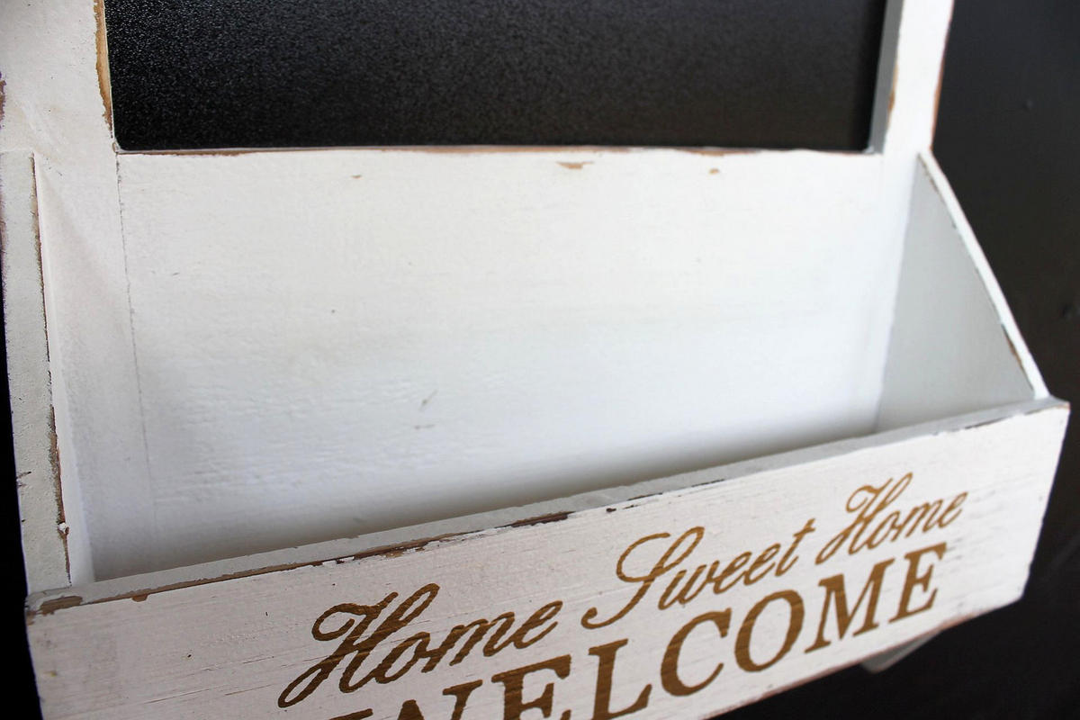 SCHLÜSSELBOARD mit Ablage Holz Weiß 30/8,5/40 cm - Weiß, Holz (30/40/8.5cm) - DanDiBo