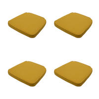 SITZKISSEN Canvas 48/48 cm 4er-Set - Goldfarben, Textil (48/7/48cm) - Madison