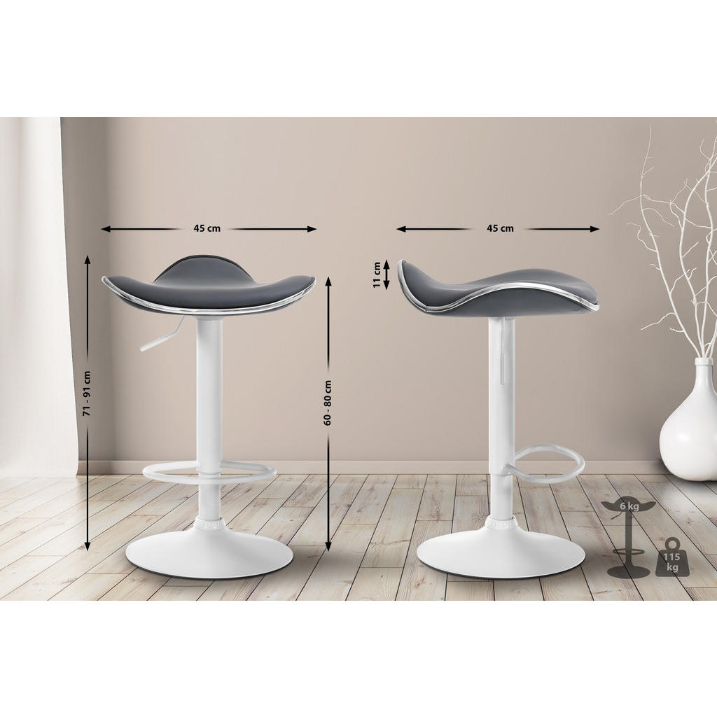 Thumbnail - CLP Barhocker, Grau, Textil, 45x71x45 cm, Esszimmer, Barmöbel, Barhocker