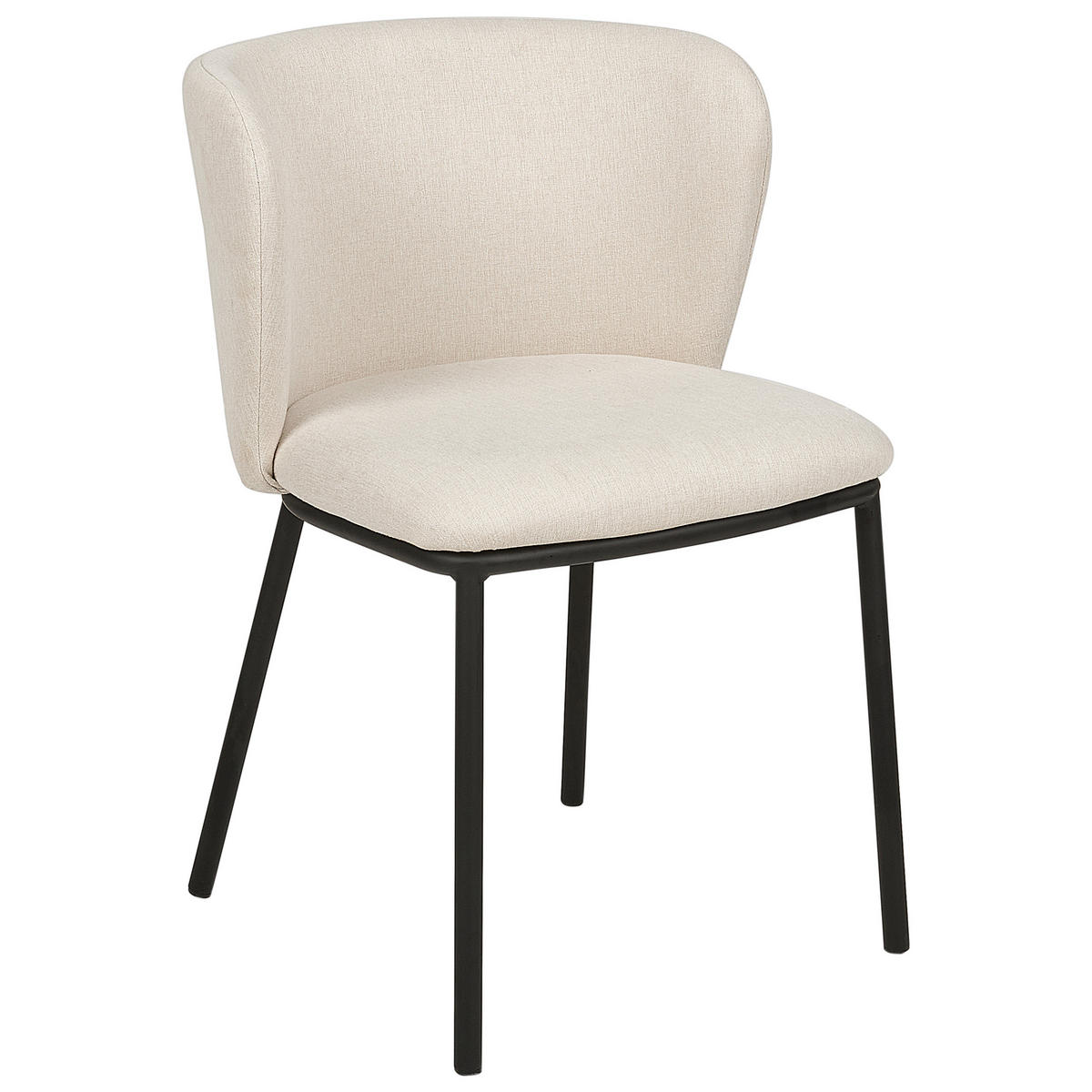 JÍDELNÍ ŽIDLE sada 2 ks čalounění Béžová Mina - béžová, kov/textil (48/75/52cm) - Beliani