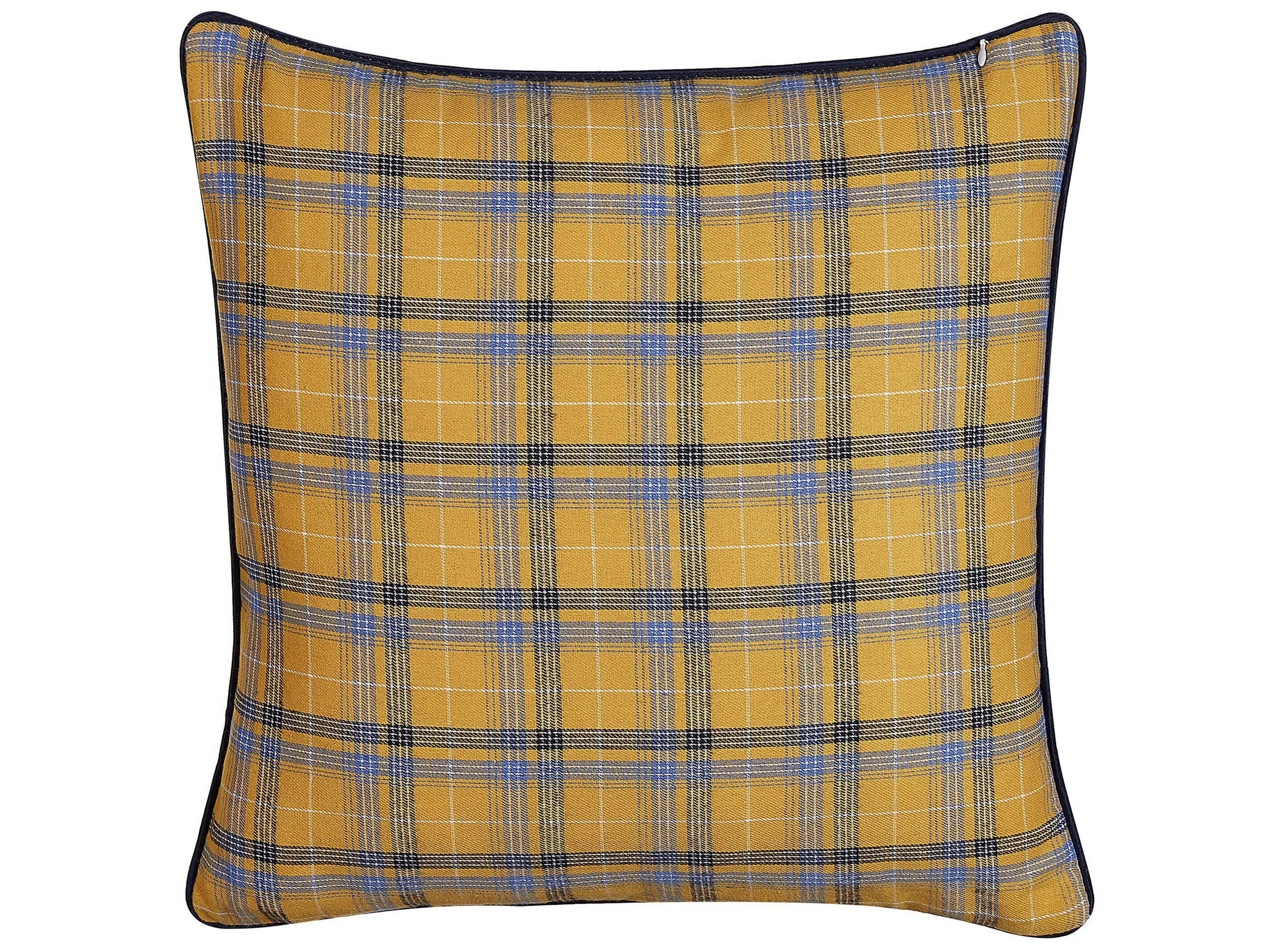 DEKOKISSEN 2er-Set Gelb 45/45 cm Dicentra - Gelb, Textil (45/45cm) - Beliani