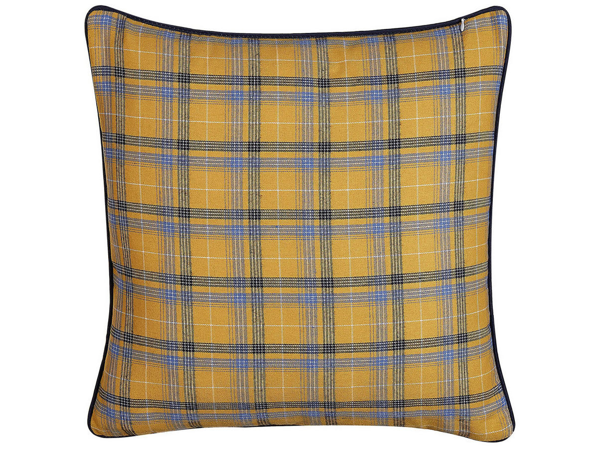 DEKOKISSEN 2er-Set Gelb 45/45 cm Dicentra - Gelb, Textil (45/45cm) - Beliani