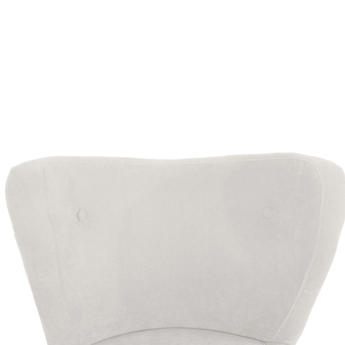 SESSEL Kathy Bezug Veloursstoff Buche natur / creme - Weiß, Kunststoff (70/86/69cm) - 58aufmkessel