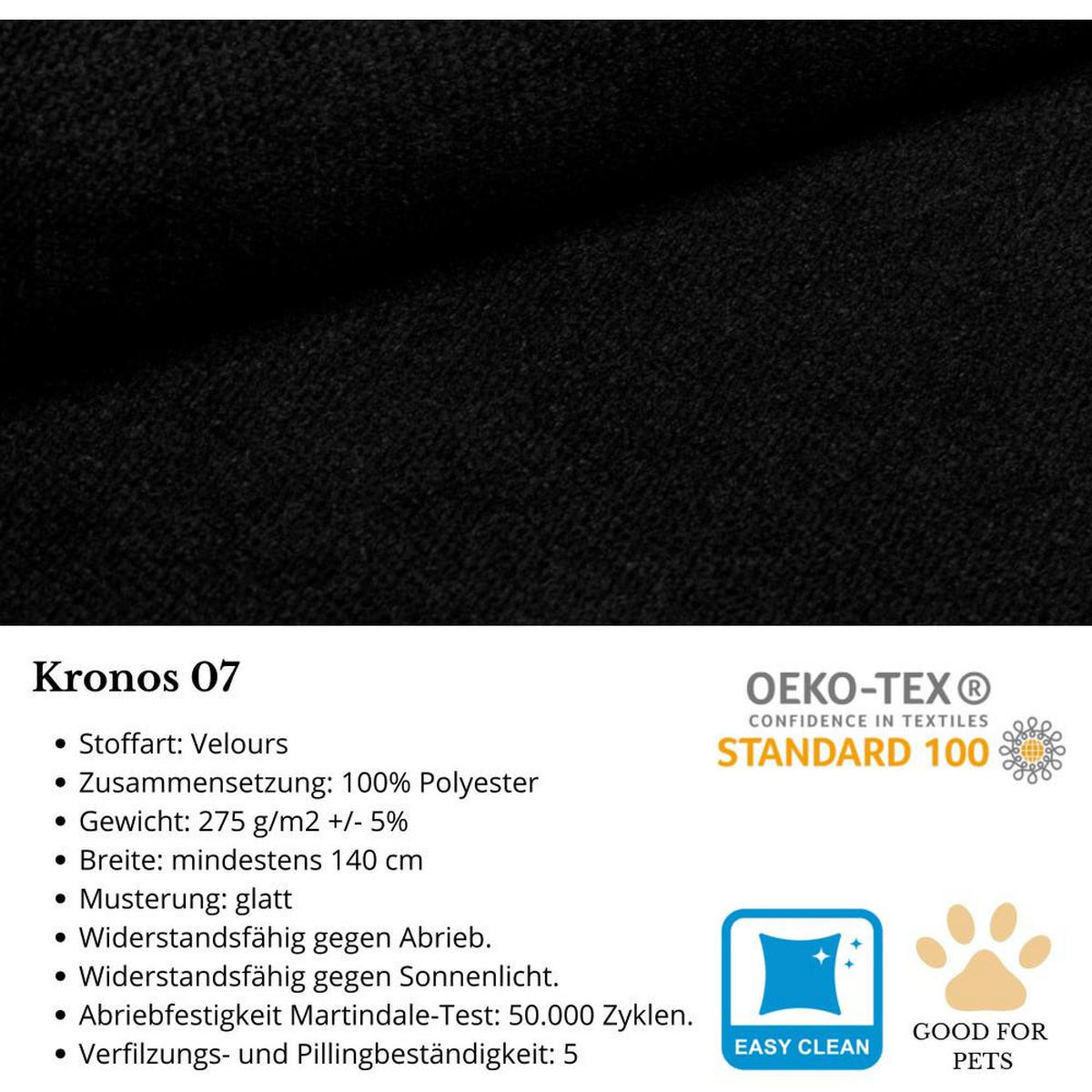 CHESTERFIELD-SESSEL Falco schwarz mit Holzbeinen - Buchefarben/Schwarz, Holz/Textil (82/102/92cm) - Beautysofa