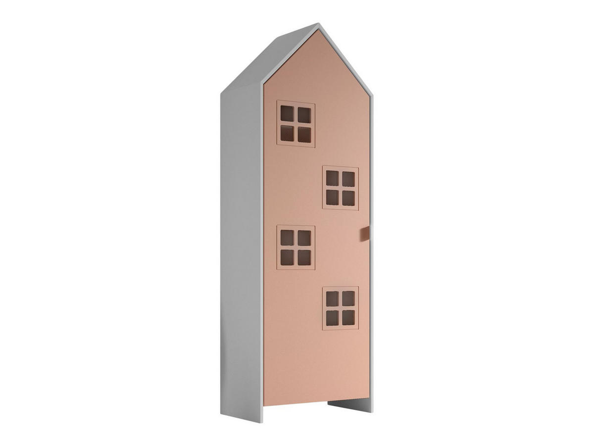 REGALSCHRANK Kania 58x37x171 MDF Weiß/Pink - Pink/Weiß, Holzwerkstoff (58/171/37cm) - 58aufmkessel