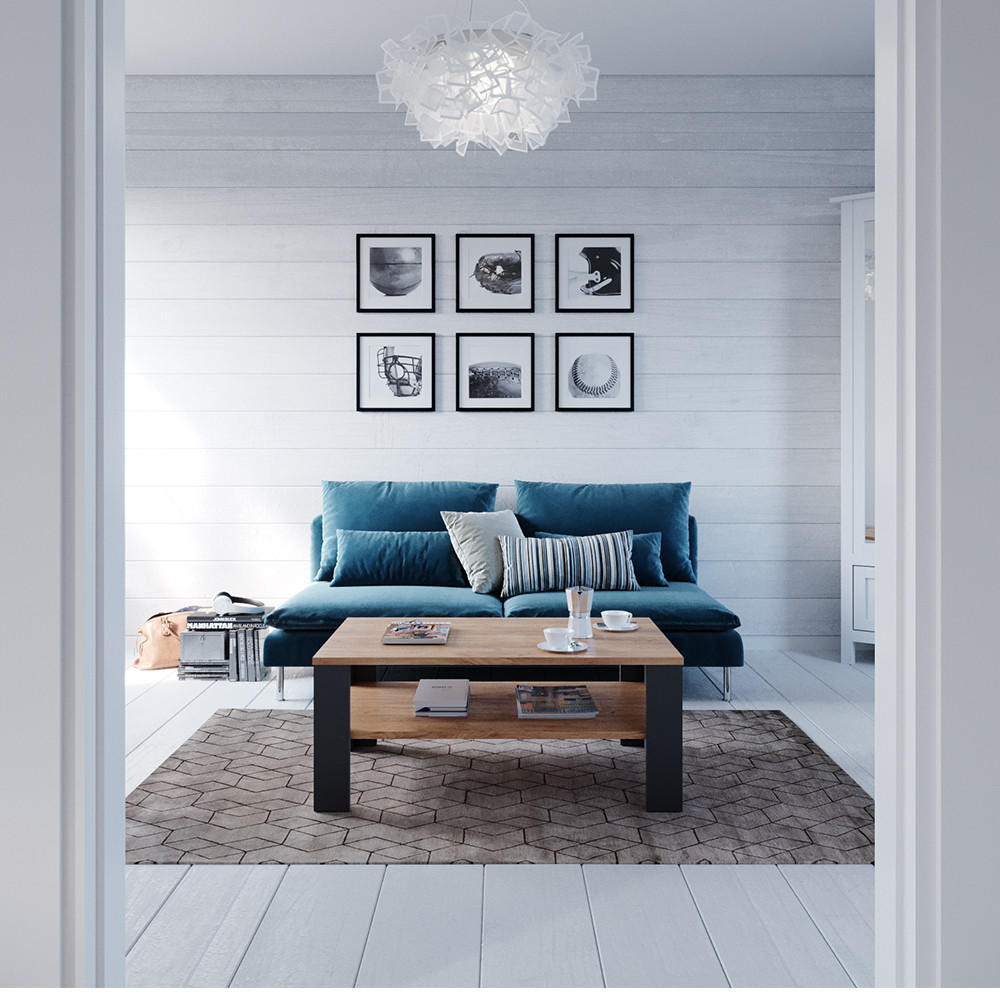 COUCHTISCH Anthrazit 100 x 60 cm - Anthrazit, Holzwerkstoff (60/100/42cm) - Vicco