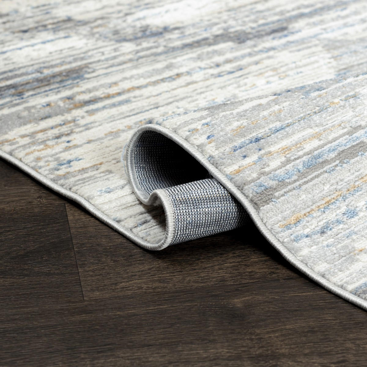 KOBEREC béžový krémový modrý - 200 x 300 cm - modrosivá, textil (200/300cm) - Mazovia