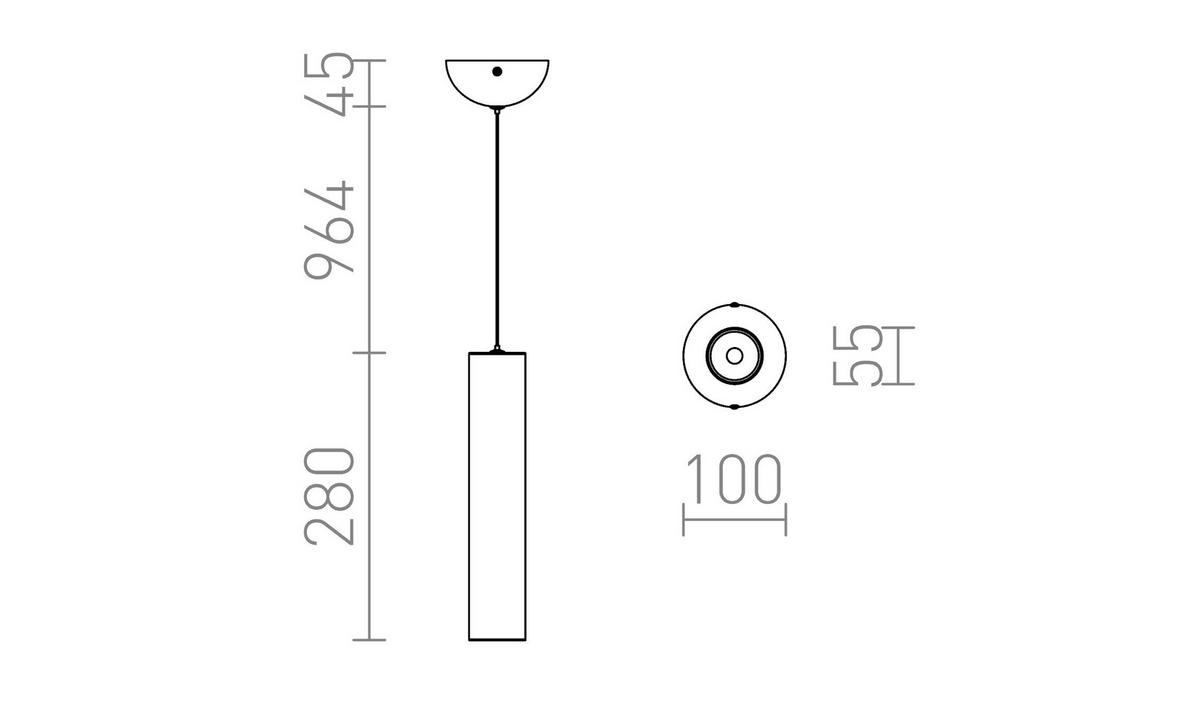 PENDELLEUCHTE RIGA 28 Weiß 6 W - Weiß, Metall (55/55/28cm) - Rendl
