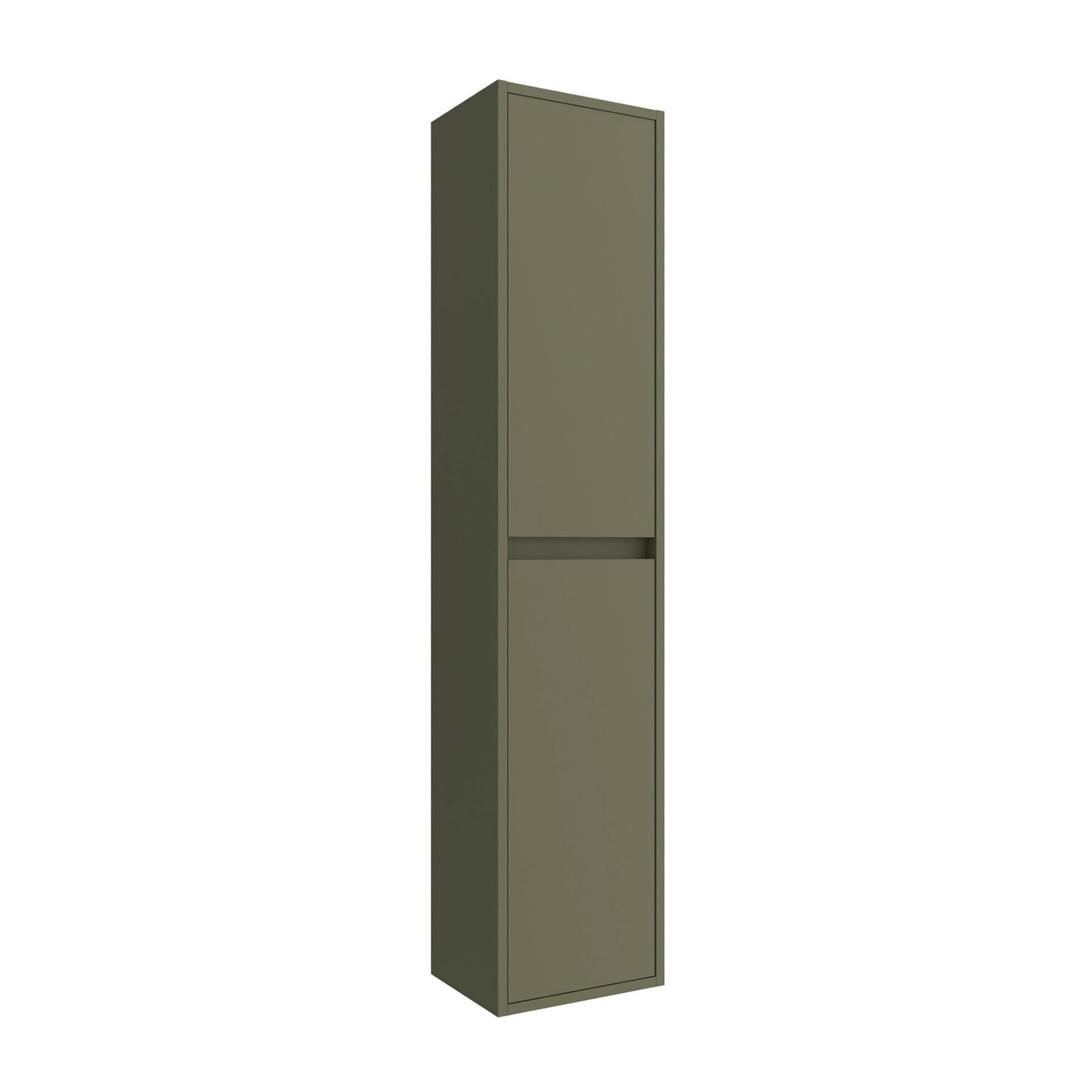HOCHSCHRANK NOJA 1400 mm Green Satin - Akaziefarben/Grün, Holz/Holzwerkstoff (30/140/24cm) - Salgar