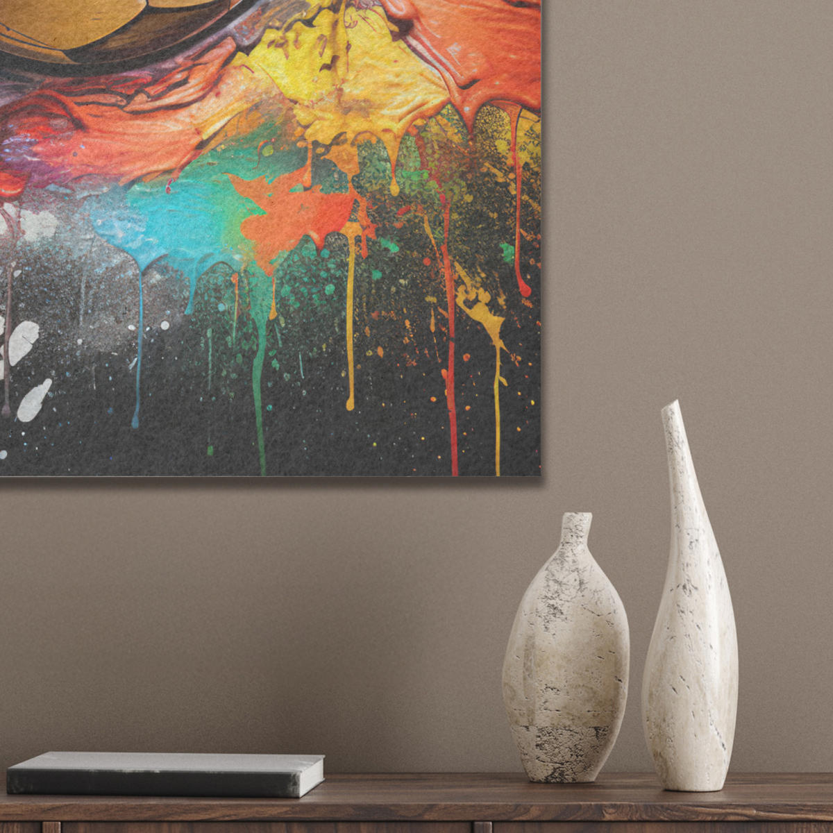 AKUSTIKBILD Fußball - Farbe - Farben - Schwarz - Weiß Kunstdruck Schlafzimmer 50x70 cm - Weiß, Kunststoff (50/70/0.9cm) - MuchoWow