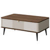 COUCHTISCH Marly Kaschmir / Walnuss 100 / 60 / 42cm - Kaschmir/Beige, Holz/Holzwerkstoff (60/100/42cm) - Feldmann-Wohnen