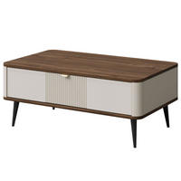 COUCHTISCH Marly Kaschmir / Walnuss 100 / 60 / 42cm - Kaschmir/Beige, Holz/Holzwerkstoff (60/100/42cm) - Feldmann-Wohnen