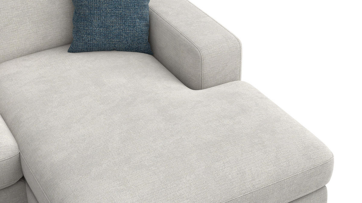 ECKSOFA OTTO 4-Sitzer, creme - Creme/Schwarz, Holz/Textil (279/159cm) - Courtois Laville
