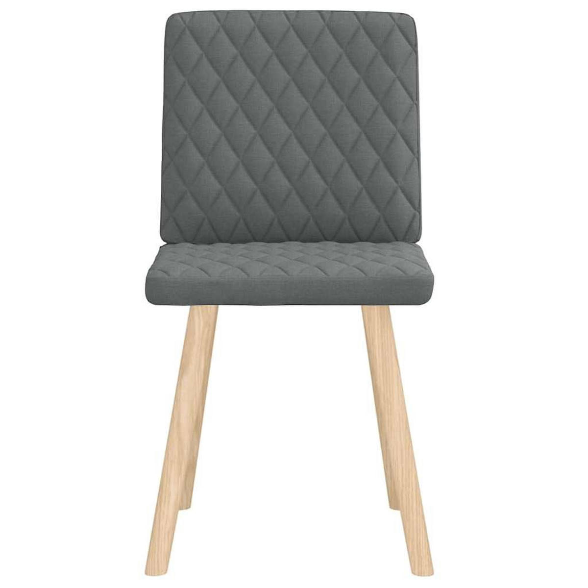 ESSZIMMERSTÜHLE 2 Stk. Dunkelgrau Stoff 45*54*86cm - Dunkelgrau, Metall (45/86/54cm) - ZMH