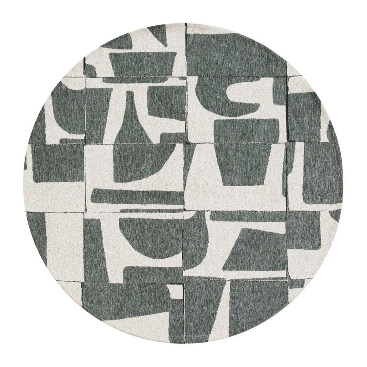 TEPPICH Sea Spray Craft 140/140 cm - Grün, Textil (140/140cm) - Louis De Poortere