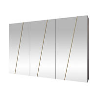 DREHTÜRENSCHRANK Zen 6L 300 cm - Goldfarben/Schwarz, Holzwerkstoff/Kunststoff (300/202/50cm) - MIRJAN24