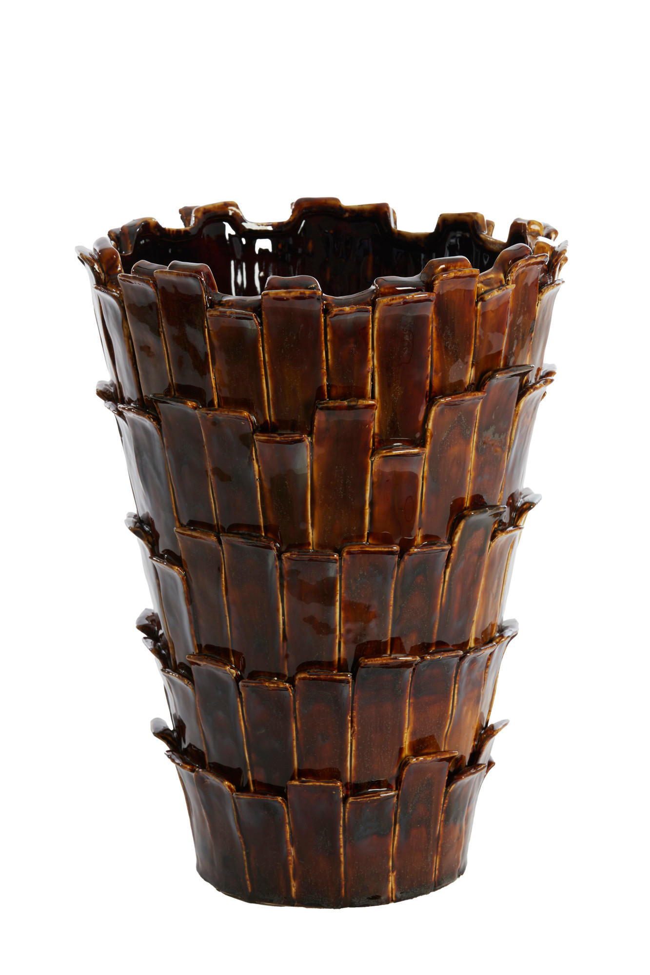 VASE Banya Braun Ø33/43 cm - Braun, Keramik (43cm) - Light & Living