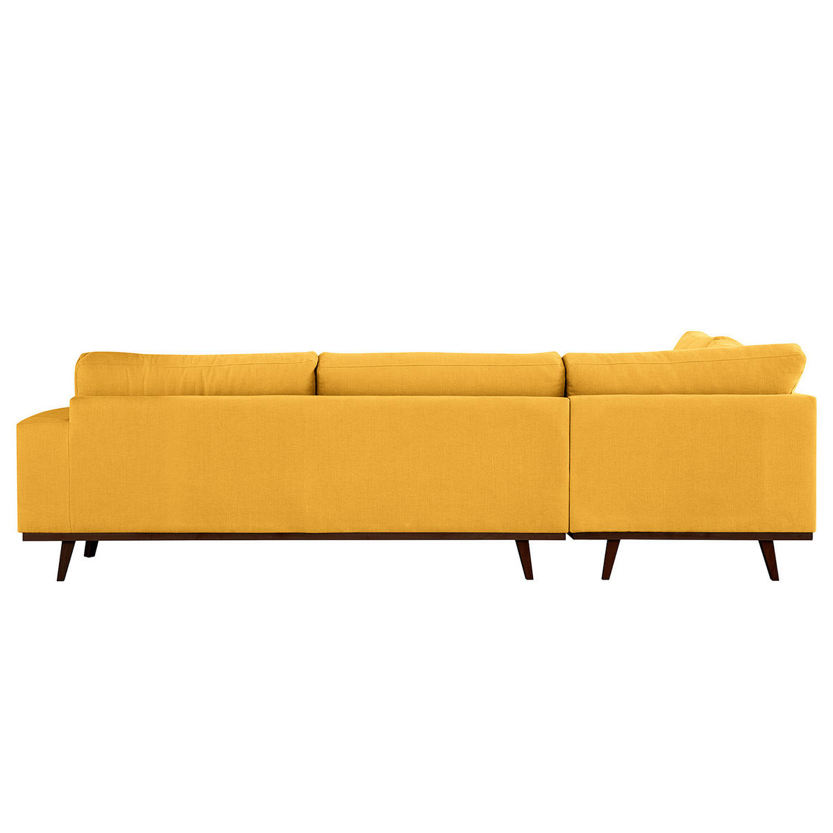 ECKSOFA mit Ottomane - Gelb/Buchefarben, Buchenholz/Textil (287/219cm) - home24