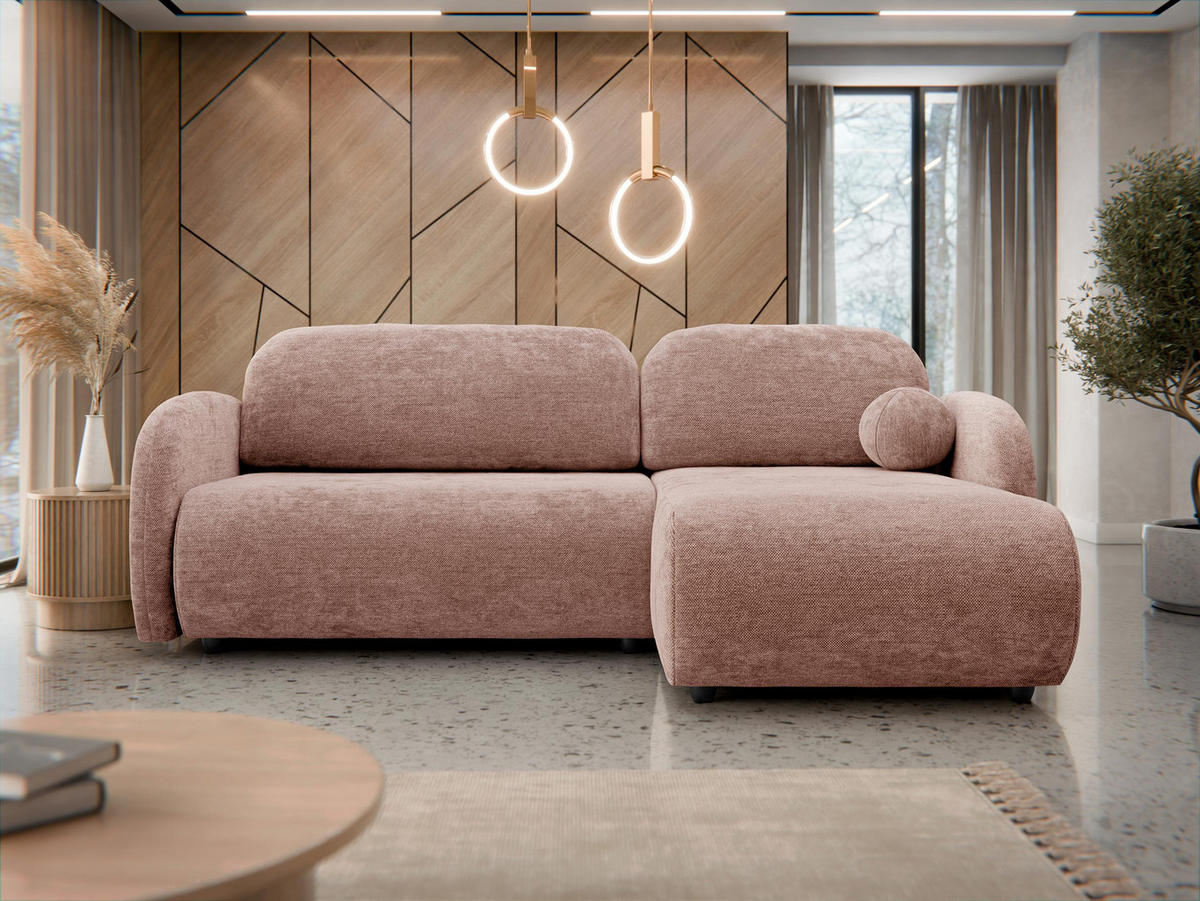 ECKSOFA Dream L - Gelb/Schwarz, Holz/Kunststoff (233/160cm) - MIRJAN24