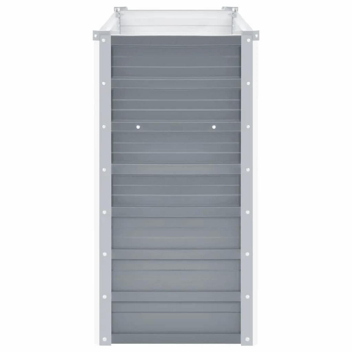 HOCHBEET 160/40/77 cm, aus Verzinkter Stahl, Grau - Grau, Metall (40/77/160cm) - vidaXL
