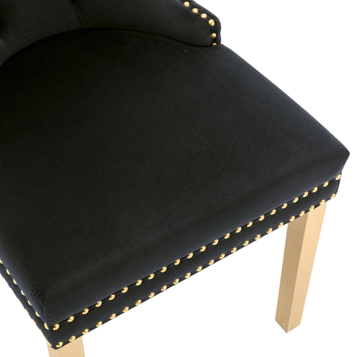 ESSZIMMERSTUHL 50,5 x 45 x 95 cm Samt Schwarz - Schwarz, Metall (45/95/50.5cm) - Meubliv