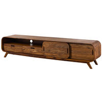 TV-BOARD Sheesham 220x40x48 hellbraun lackiert MAILAND #127 - Braun, Holz (220/48/40cm) - Massivmoebel24