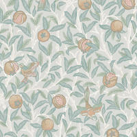VLIESTAPETE Bird & Pomegranate Duck Egg - Blau, Papier/Kunststoff (52/1000cm) - Graham & Brown