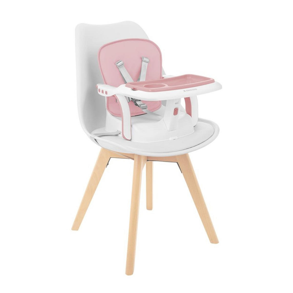 KINDERSTUHL Chewy rosa Doppeltablett, Sicherheitsgurt, faltbar - Rosa, Kunststoff (39/38/25cm) - Kikka boo