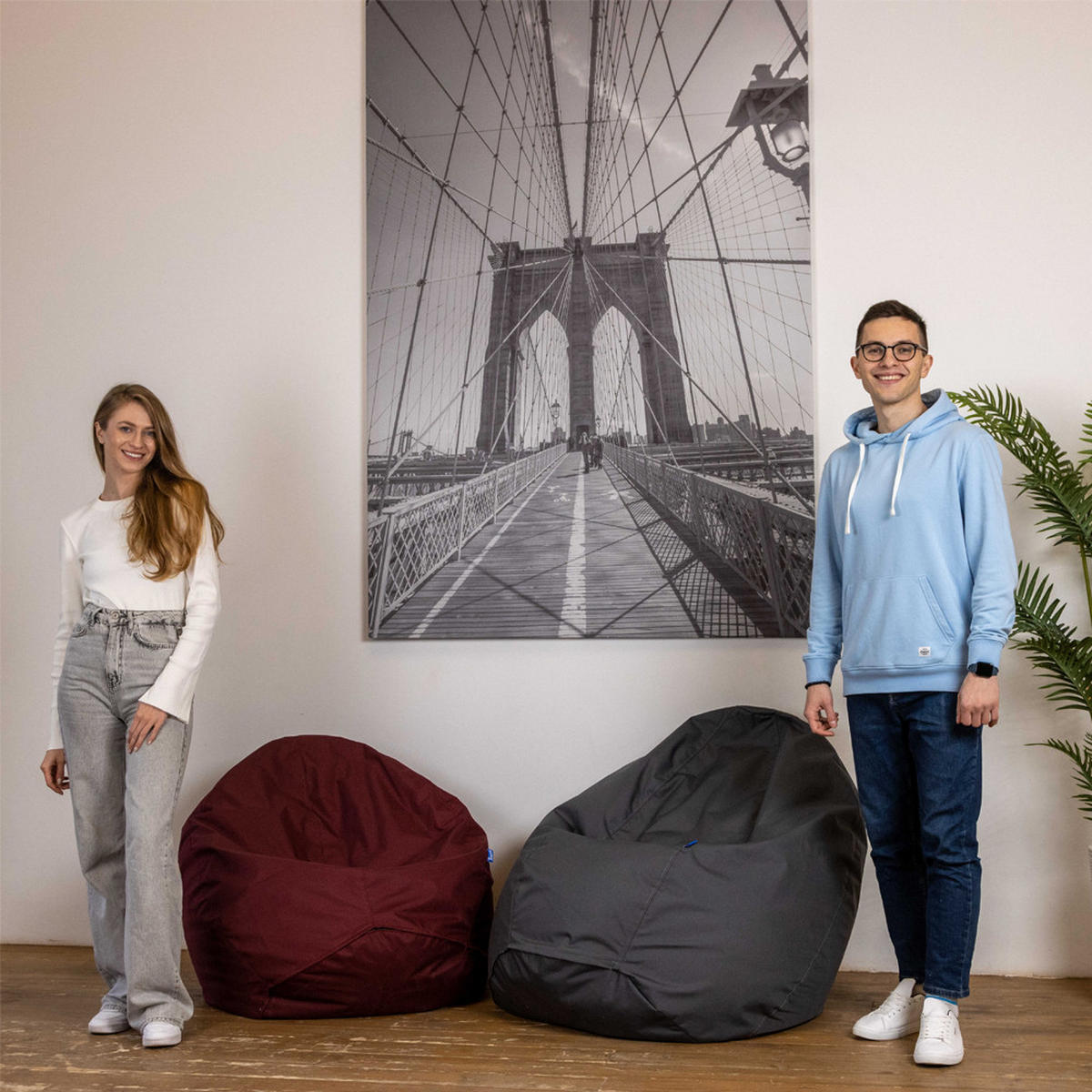 SITZSACK Classico S minzgrün - Mintgrün, Kunststoff/Textil (70/60/70cm) - Bruni