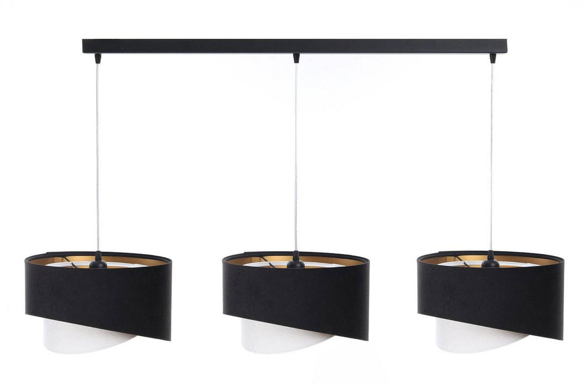 HÄNGELEUCHTE Schwarz 30/18 cm - Schwarz/Weiß, Kunststoff (30/0.3/18cm) - ONZENO