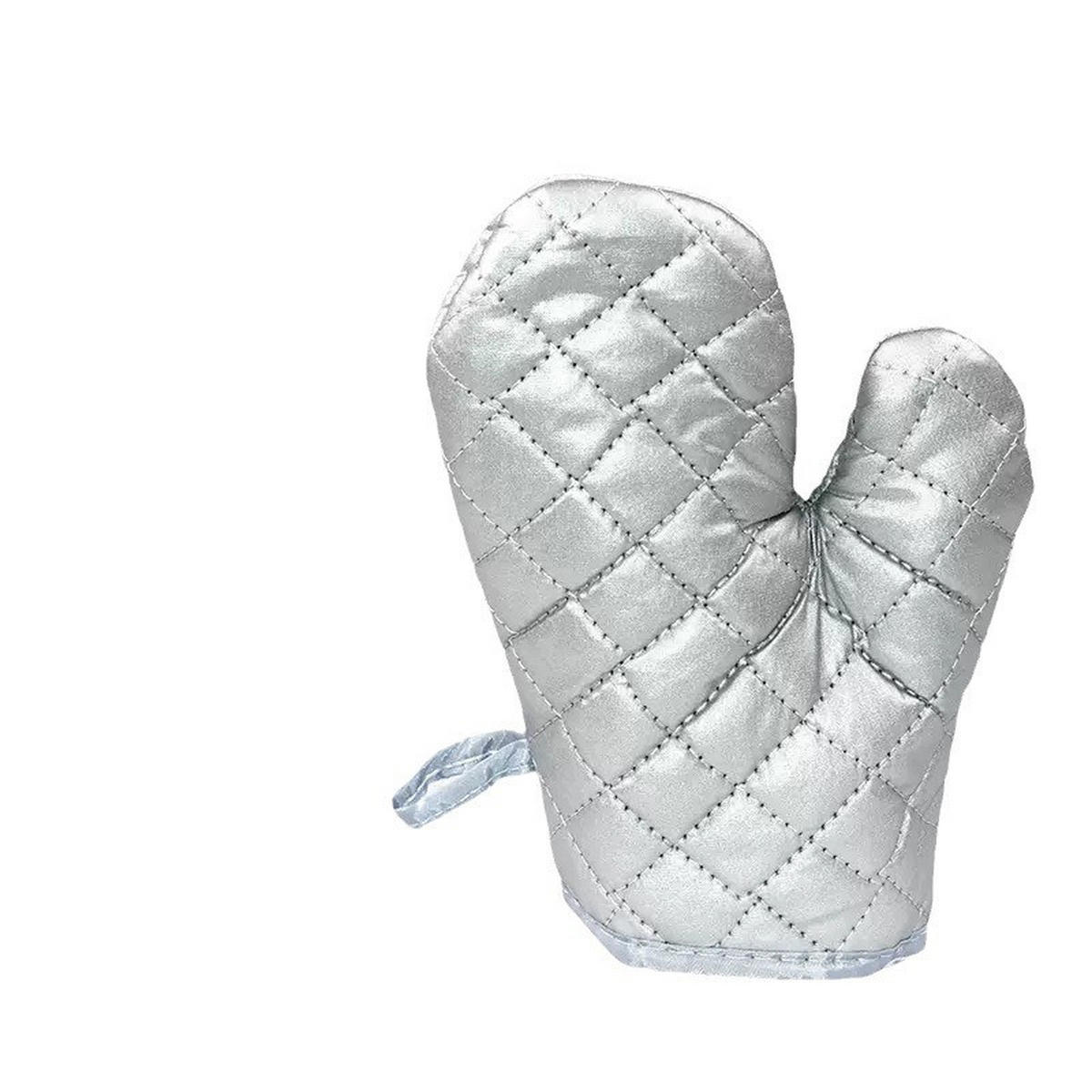 OFENHANDSCHUHE - 30 x 16 cm - Silber - 2 Stück - Silberfarben, Textil (30/16cm)