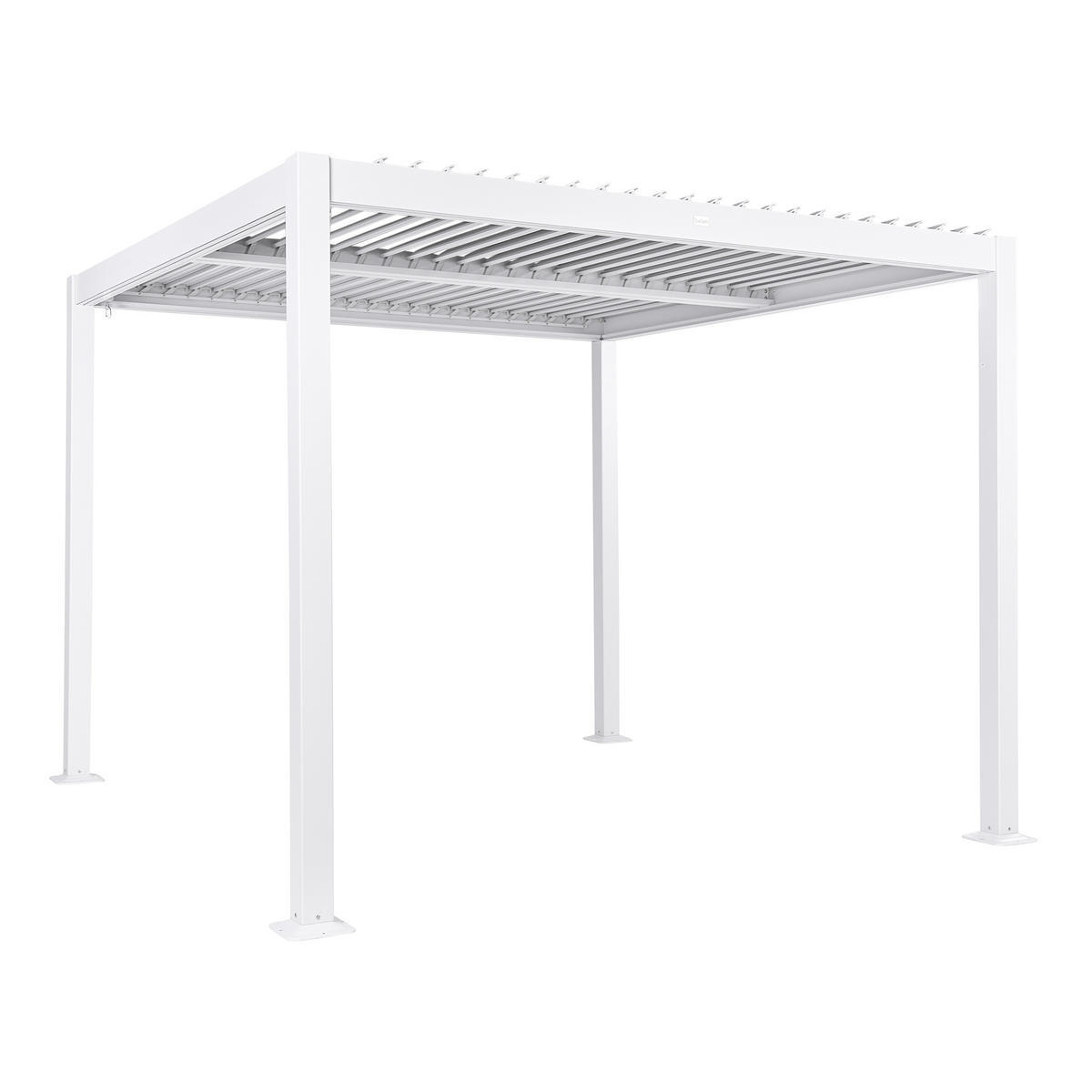 ZAHRADNÍ PERGOLA Bílá Forno II - bílá, kov (296/225/296cm) - Beliani