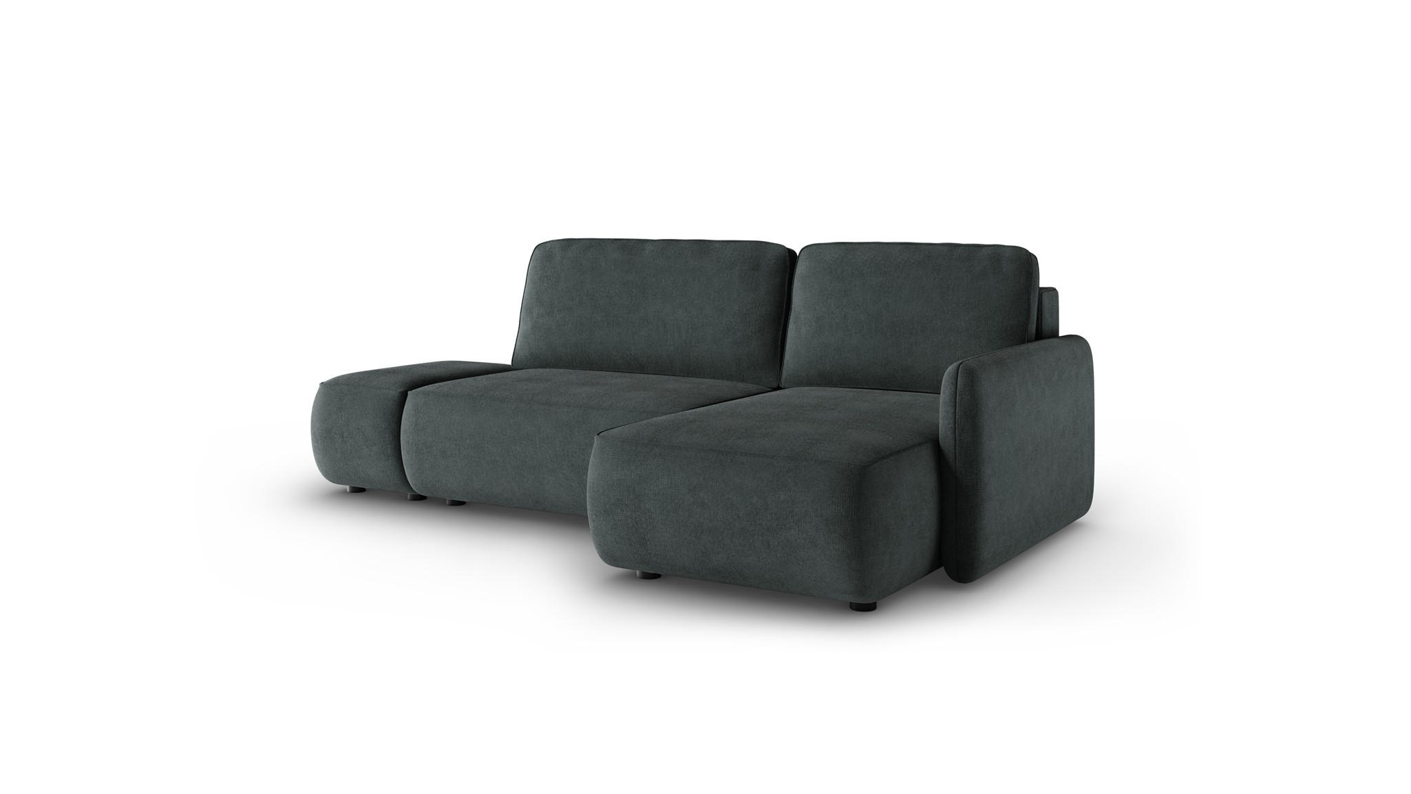 ECKSOFA Luka Mit Schlaffunktion - Anthrazit, Holzwerkstoff/Textil (148/229cm) - Fun Möbel