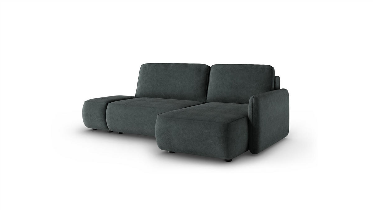 ECKSOFA Luka Mit Schlaffunktion - Anthrazit, Holzwerkstoff/Textil (148/229cm) - Fun Möbel