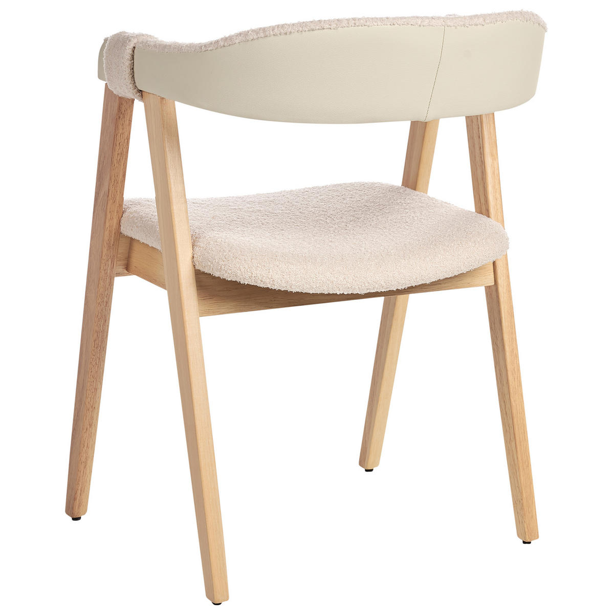 ESSZIMMERSTUHL 2er-Set Hellbeige Day - Beige/Braun, Textil (55/75/57cm) - Beliani